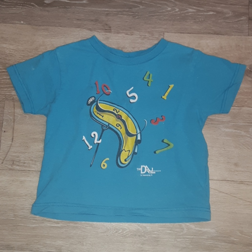 Dali Melting Clocks toddler tee-size 4
